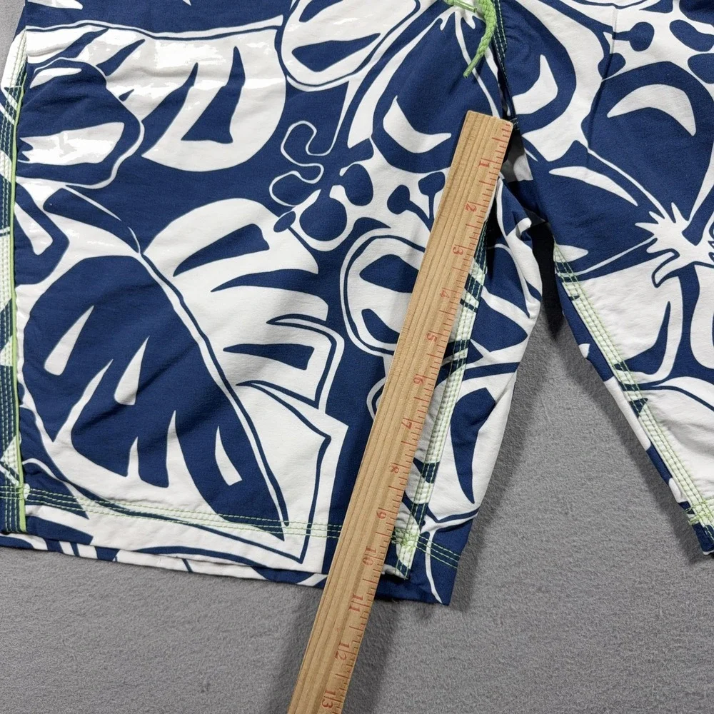 Tori Richard Shorts Mens XL Blue‎ Floral Swim Trunks Hawaiian Tropical Print